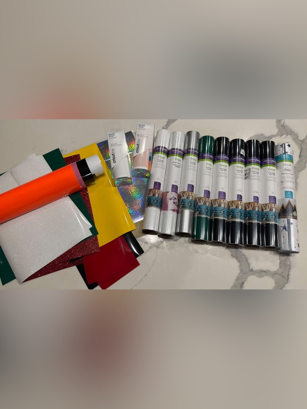 Cricut Vinyl & Iron-On Bundle in Yellow, Red, Green, Silver, Holographic
